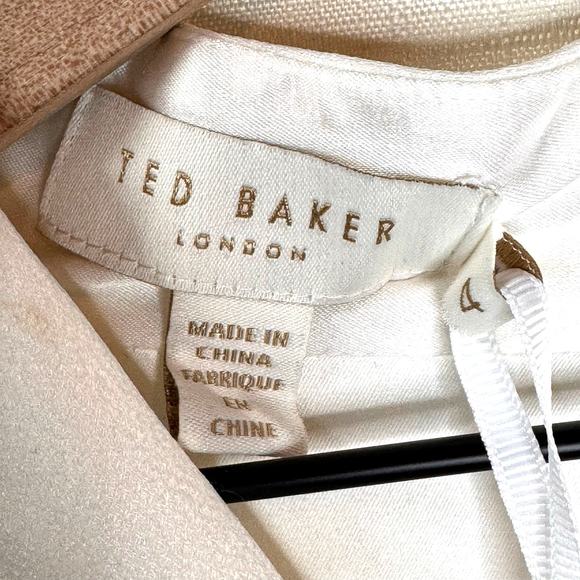 *New* TED BAKER Sheath Dress Womens 10 Tropical Bird Print Wedding Garden Party - Picture 5 of 16